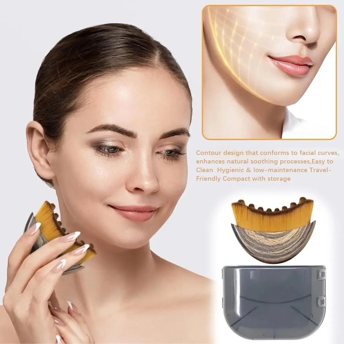 Veloura Sculpting Lymphatic Face Contour Brush