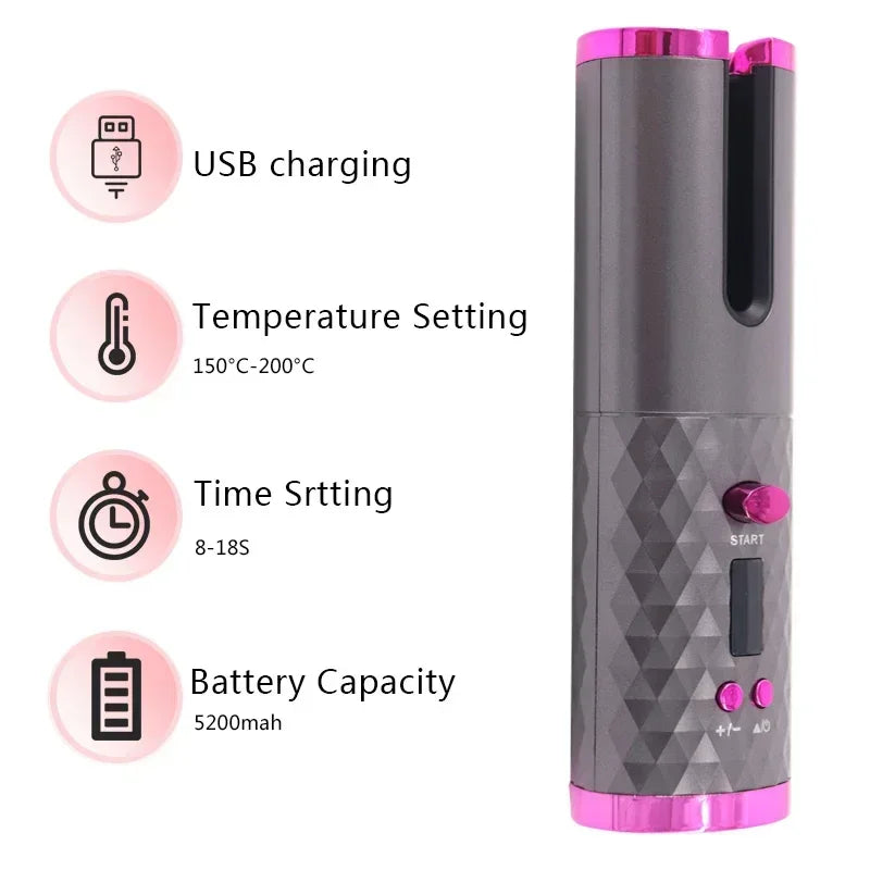 Veloura Wireless Auto Hair Curler