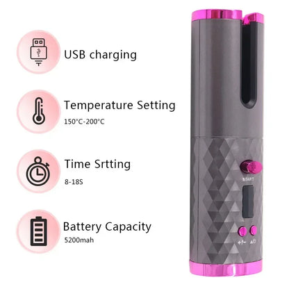 Veloura Wireless Auto Hair Curler